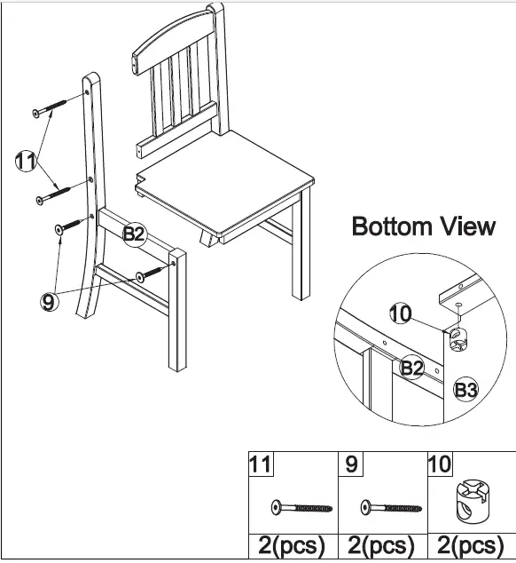 COSTWAY HY10013 Childrens Desk and Chair fig 17