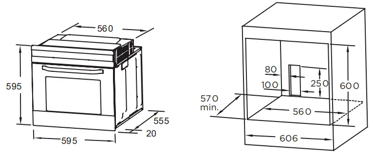 Midea MO5BL Built in Electric Oven - INSTALLATION