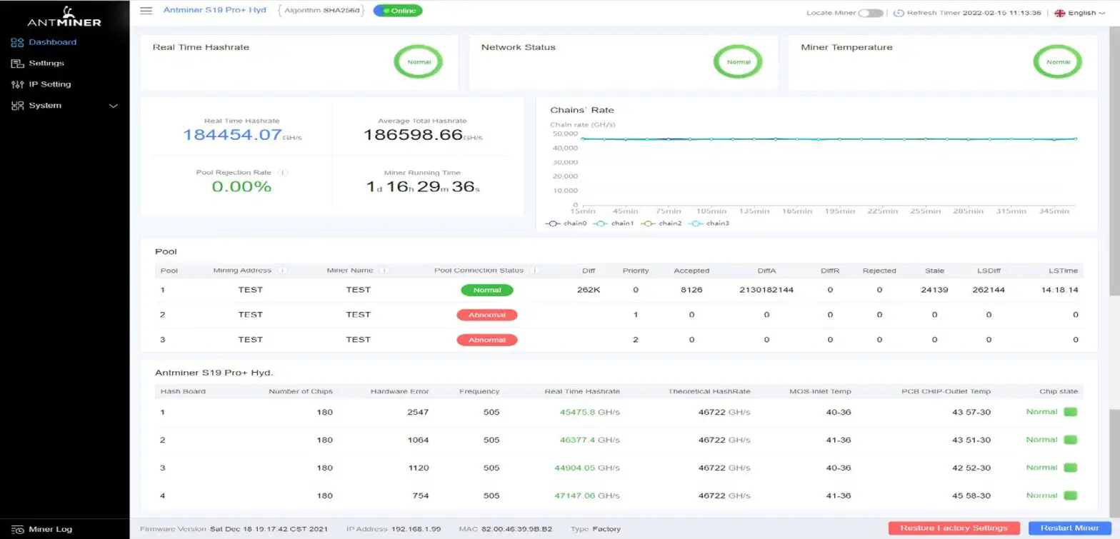 BITMAIN AntMiner S9 Pro Hydro Server - Monitoring Your Server 1