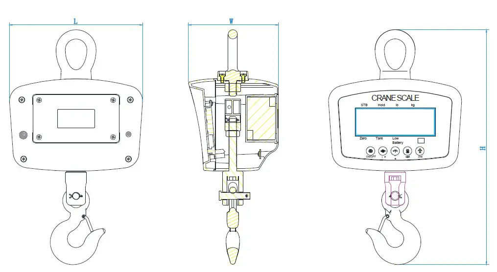 CaptureGLOBAL INDUSTRIAL 412597 Digital Crane Scale With Remote-FIG1