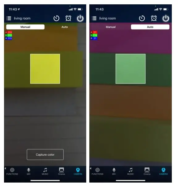 Shenzhen LX-RGBI LED Controller - Camera capture background color function