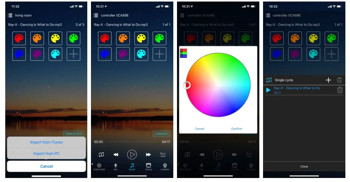 Shenzhen LX-RGBI LED Controller - Synchronization function of lighting and music rhythm