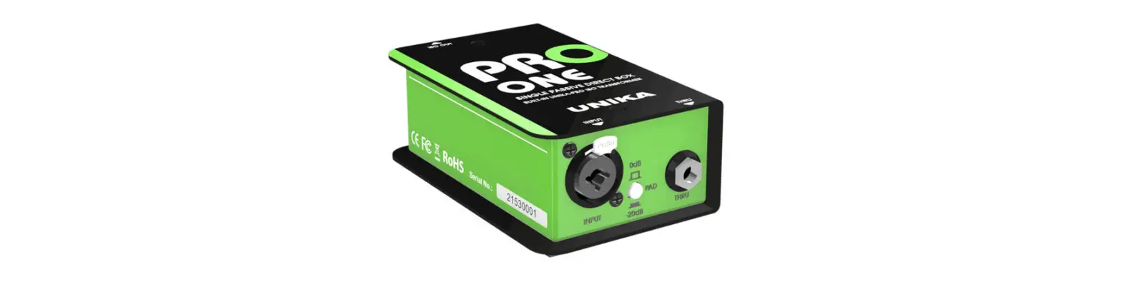Unika Pro One Pro Series Audio Interface Single Passive Direct Box User Manual Unika Pro One Pro Series Audio Interface Single Passive Direct Box User Manual