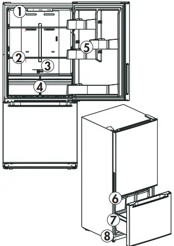 Danby DBM187E1WDB 18.7 Cu ft Bottom Mount Refrigerator-fig4