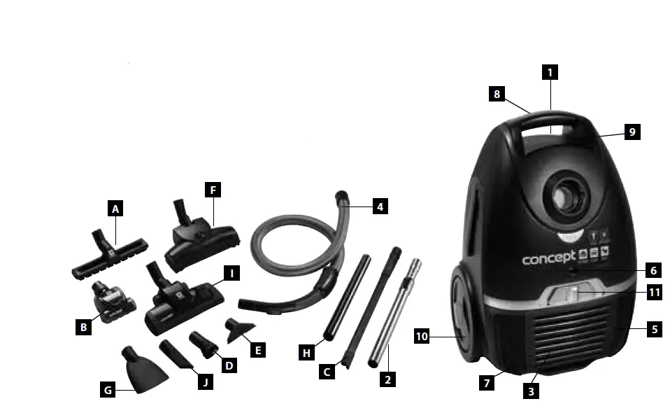 concept VP 8240 Floor Vacuum Cleaner-1