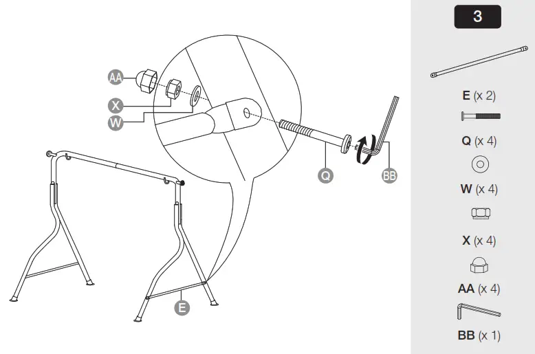 amazonbasics Outdoor 3-Seat Striped Patio Swing - Over view2