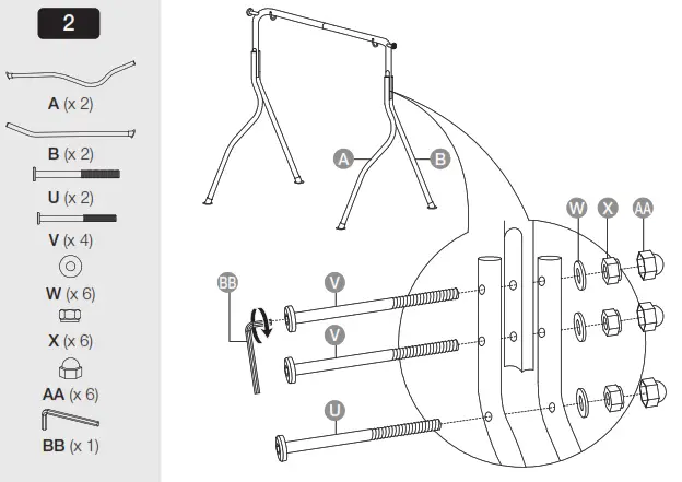amazonbasics Outdoor 3-Seat Striped Patio Swing - Overview1