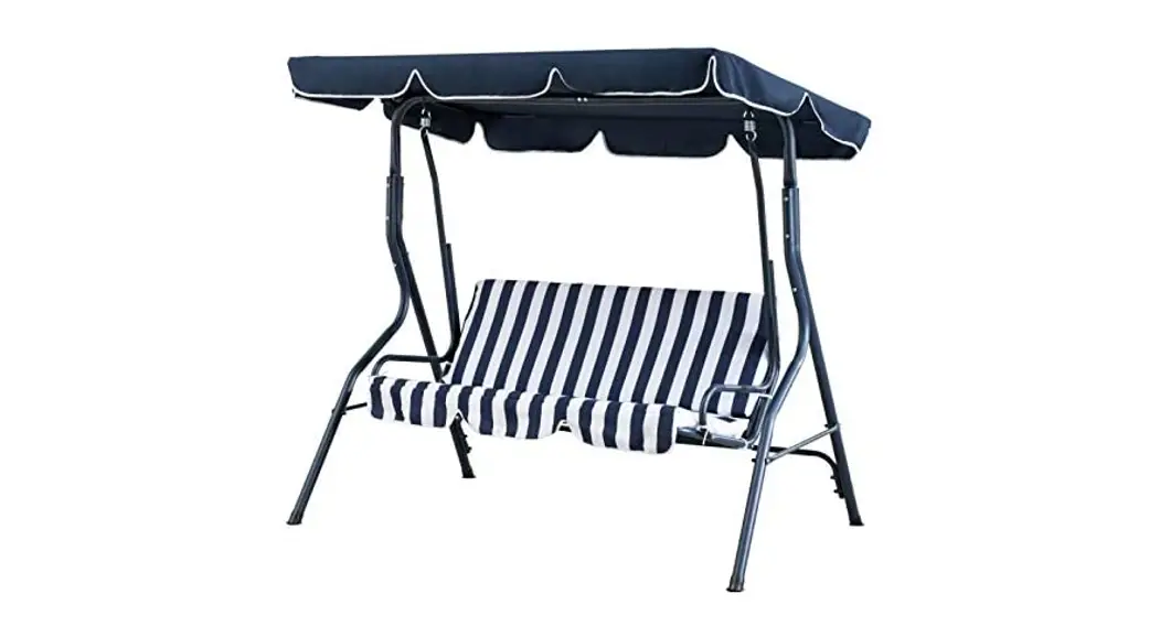 Amazonbasics Outdoor 3-seat Striped Patio Swing With Canopy User Guide