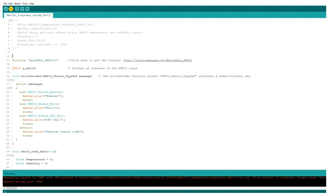 RAK1901 WisBlock Temperature and Humidity Sensor - Figure 18