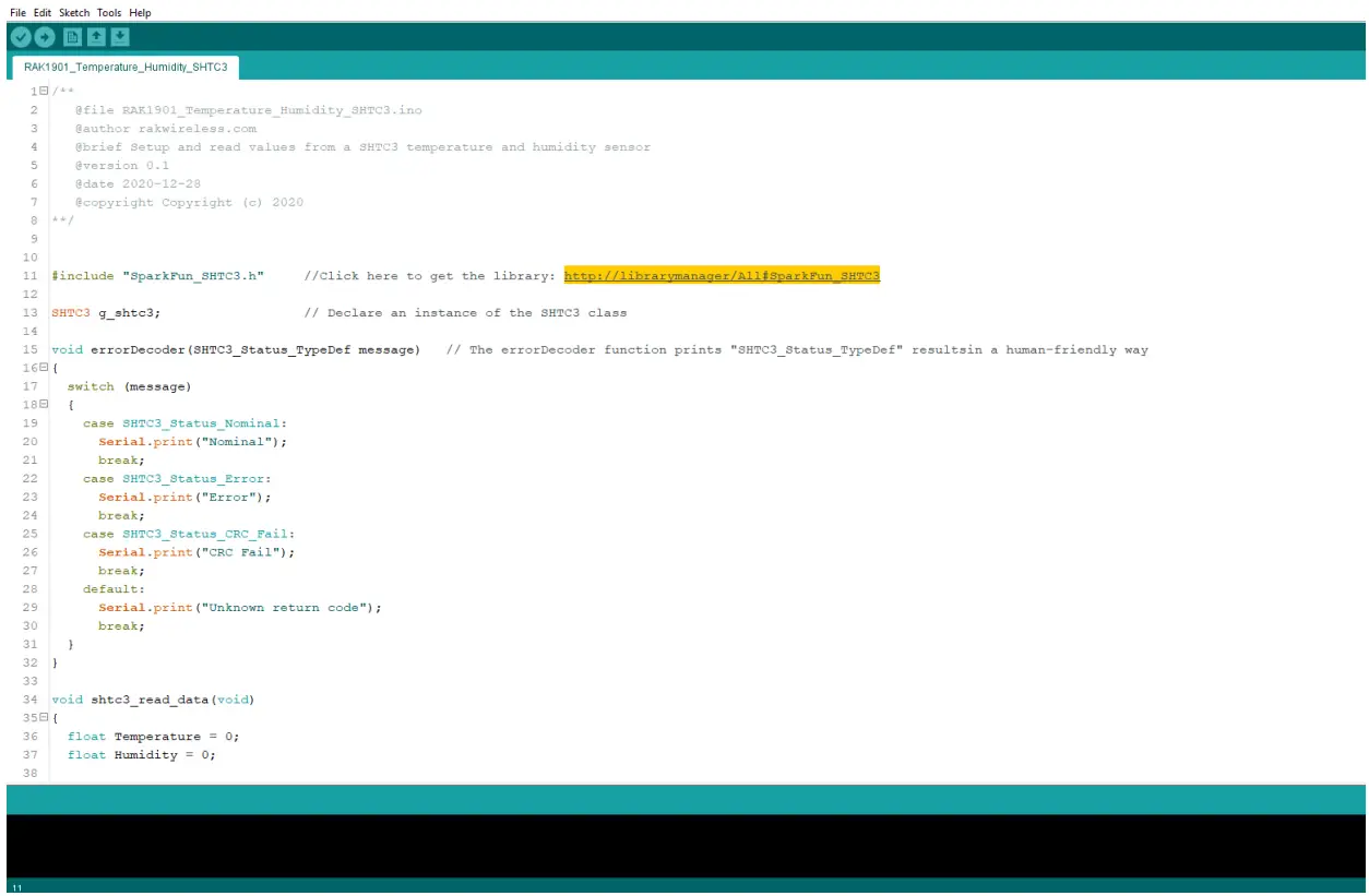 RAK1901 WisBlock Temperature and Humidity Sensor - Figure