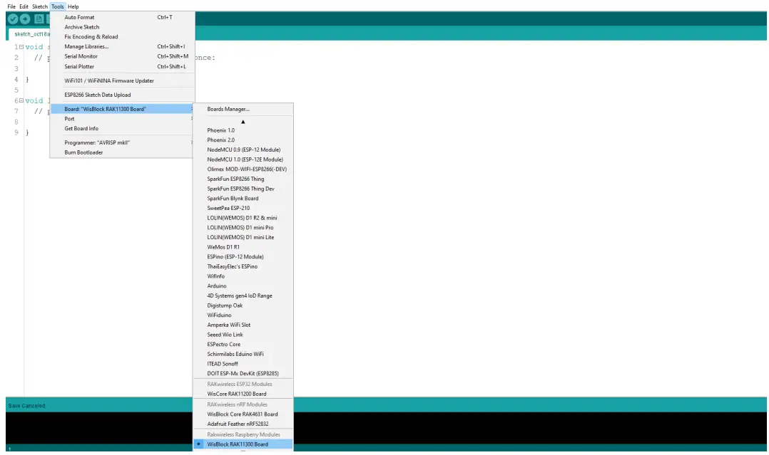 RAK1901 WisBlock Temperature and Humidity Sensor - Selecting 1