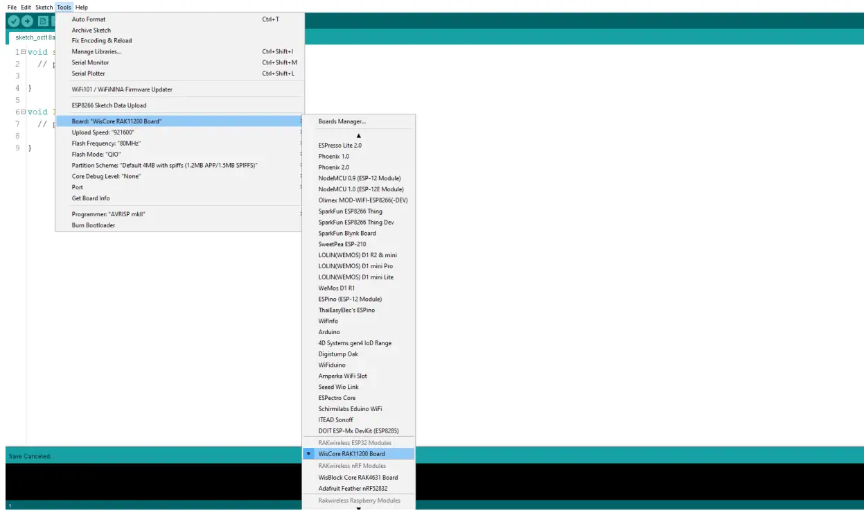 RAK1901 WisBlock Temperature and Humidity Sensor - example