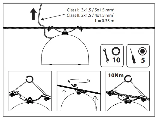 vizulo Blackbird Hanging LED Street Luminaire Instruction 9