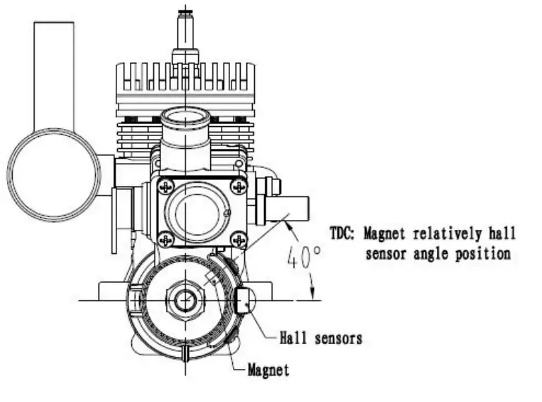 ngh GT9 Pro Two Stroke Petrol Engine - Diagram 1