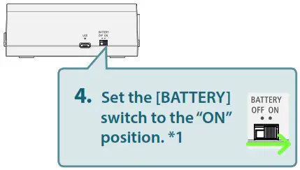 Roland GO Mixer Pro - Using Batteries 3