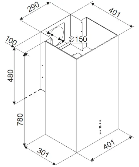 Amica OKC4441BK Kitchen Extractor Hood-6