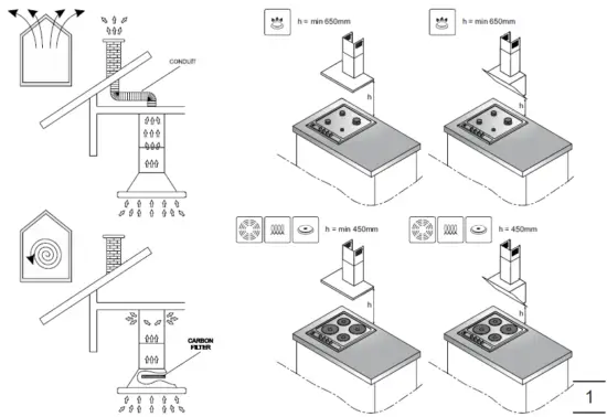 Amica OKC4441BK Kitchen Extractor Hood-7