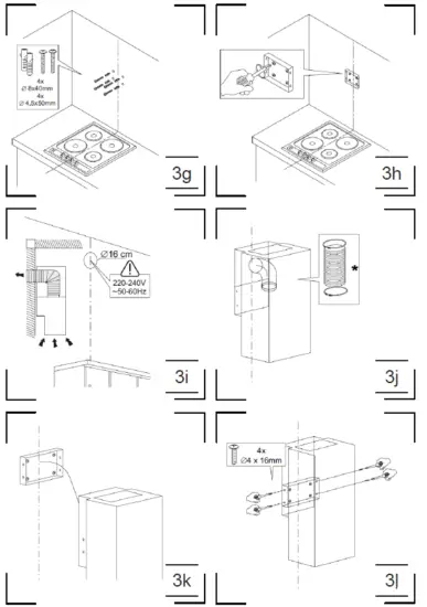 Amica OKC4441BK Kitchen Extractor Hood-9