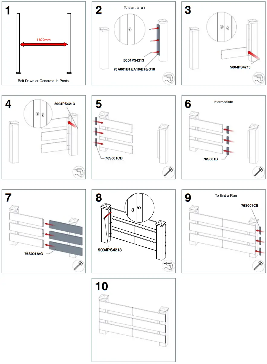 MARANO Convex Fully Modular Aluminium Fencing System - ICON 12