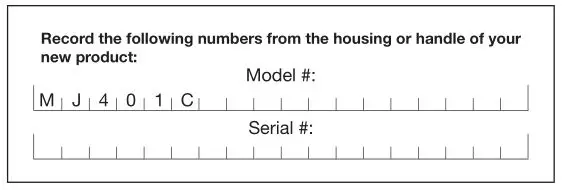 SUN JOE MJ401C Cordless Lawn Mower - Model + Serial Numbers