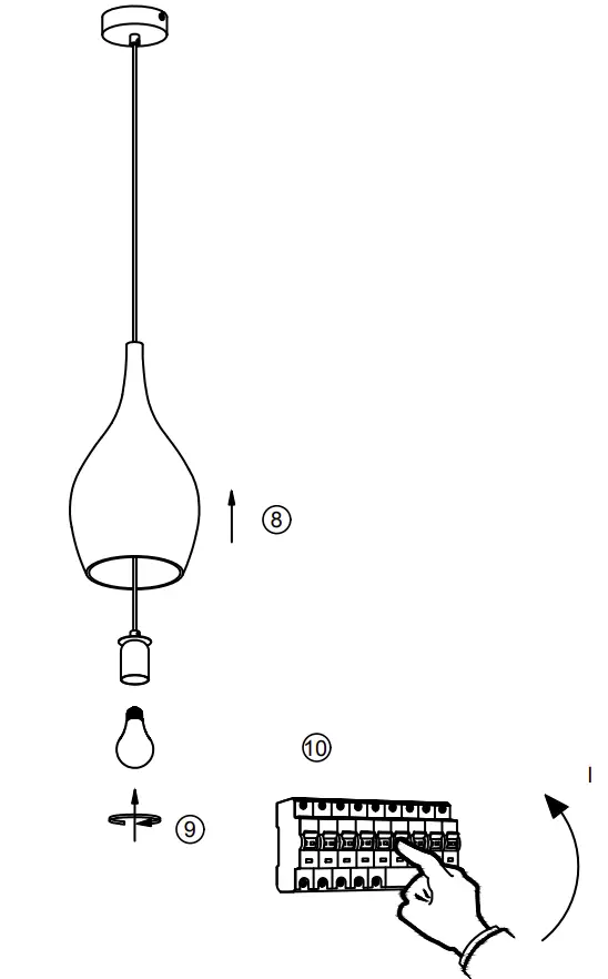 2061-17 Pilua Pendant Lamp Installation illustration