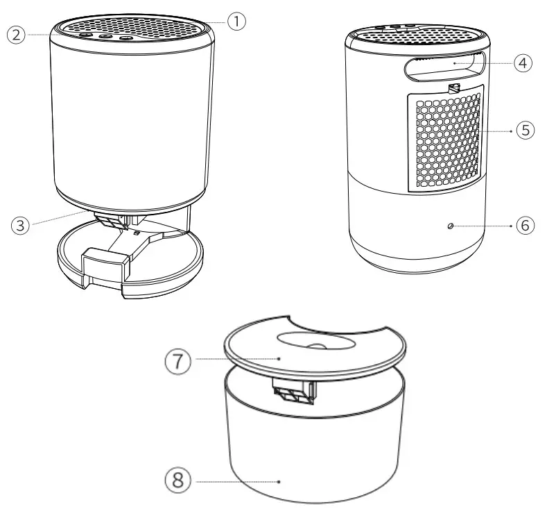THE HOME DEPOT THD H2105 BLK Quiet and Portable Black Dehumidifier - STRUCTION