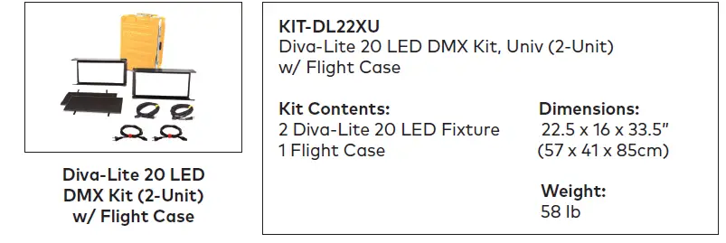 KINO FLO DIV-LX20U Diva-Lite LED DMX Fixture 4