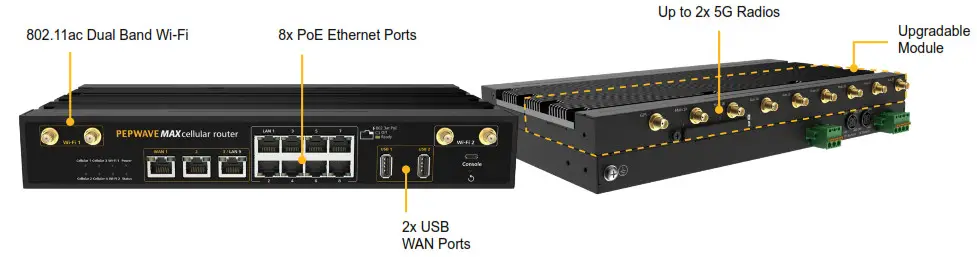 peplink MBX 5G Quad Cellular Mobile - HD2 MBX