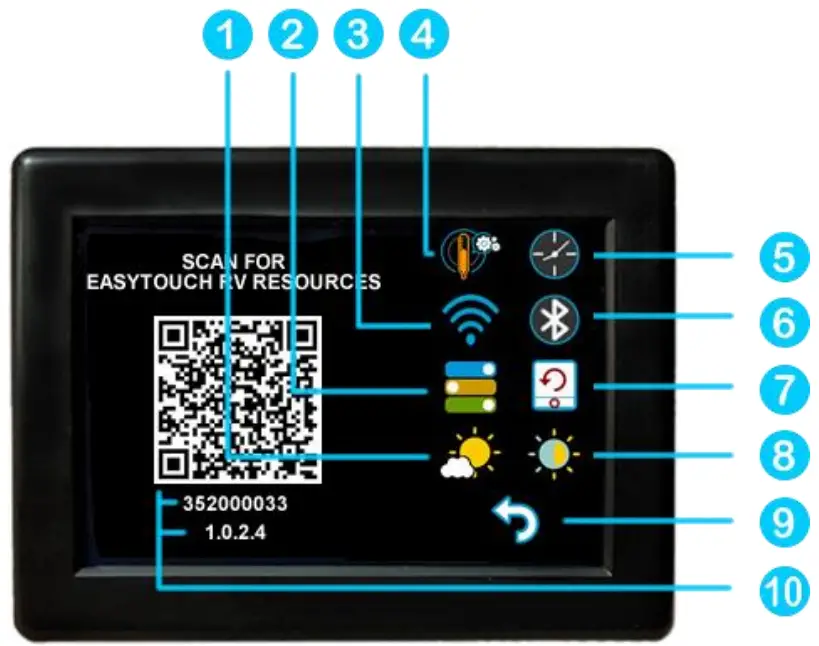 micro Air EasyTouch 352 Thermostat - Settings Screen