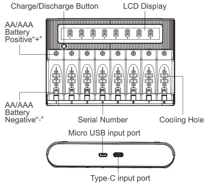 EBL TB 6809 8 Slots Rechargeable Battery - User Manual