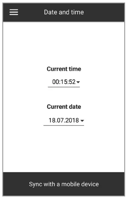 VENTS MICRA 200 ERV WiFi single room air handing units - Current time