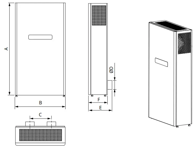 VENTS MICRA 200 ERV WiFi single room air handing units - DESIGNATION KEY1