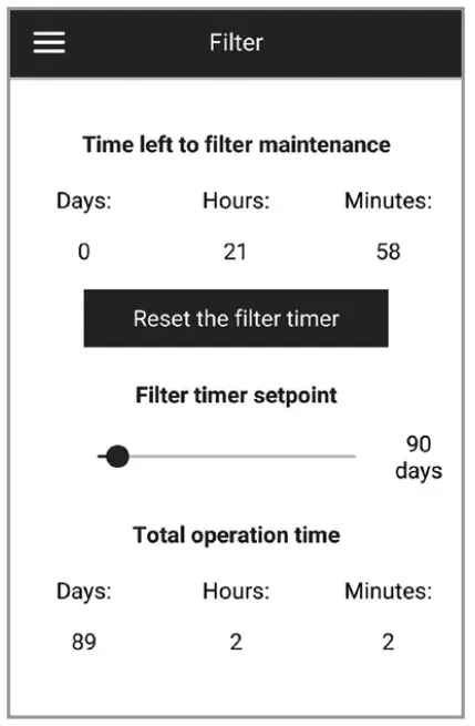 VENTS MICRA 200 ERV WiFi single room air handing units - Filter
