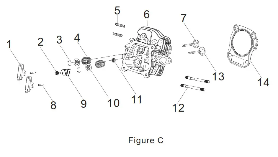 CHAMPION 201080 4650W Dual FUEL ELECTRIC START INVERTER GENERATOR - ENGINE PARTS DIAGRAM 2