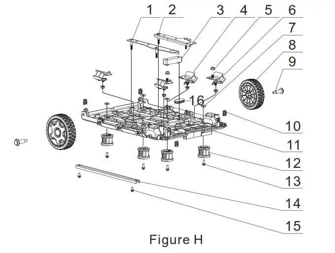 CHAMPION 201080 4650W Dual FUEL ELECTRIC START INVERTER GENERATOR - - WHEEl KIT PART DIAGRAM