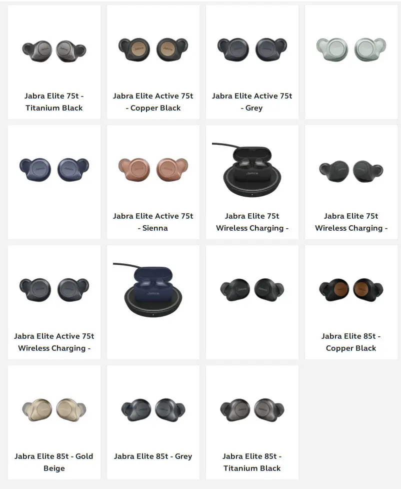 Jabra Sound Application - Applicable products 2