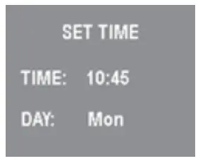 duero Ceramic Core Electric Radiator Set the day and time