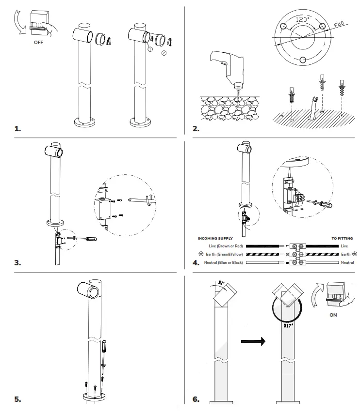 HOFTRONIC 5427039 Amy Pathway Light - fig