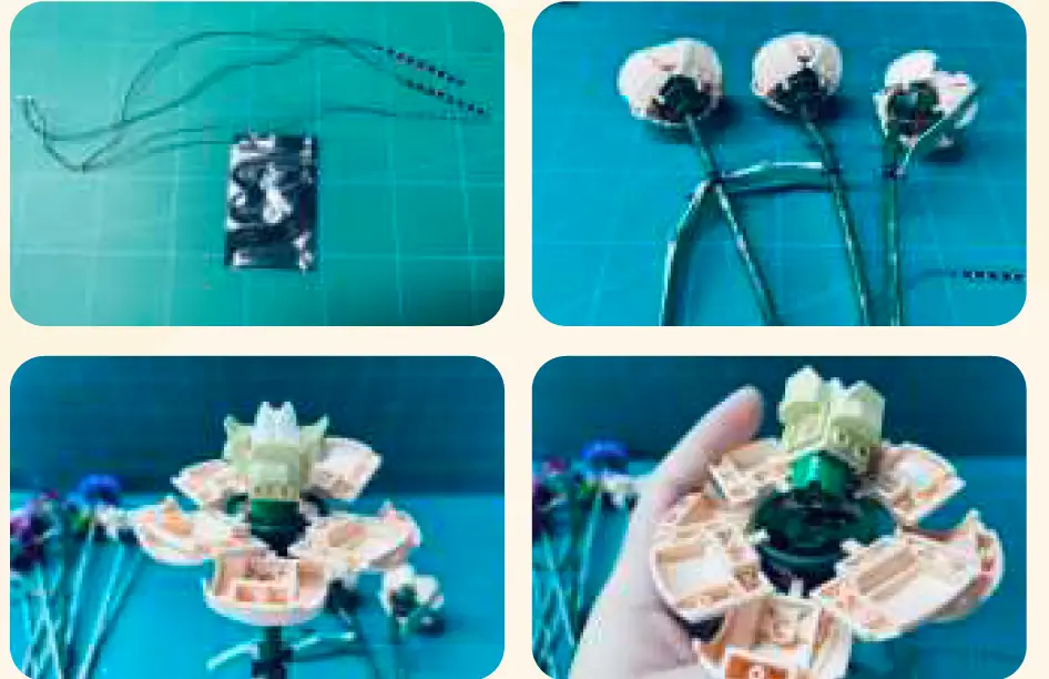 GAME OF BRICKS Light Kit for Flower Bouquet 10280 16