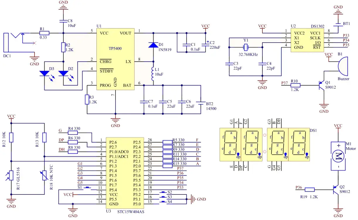 Icstation TJ 56 619 4Bit Digital Electronic Clock DIY Kit - Figure 1
