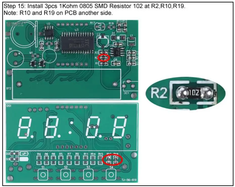 Icstation TJ 56 619 4Bit Digital Electronic Clock DIY Kit - Figure 14