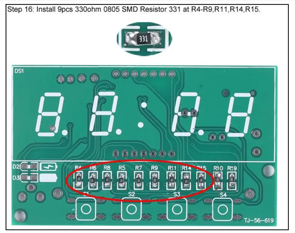 Icstation TJ 56 619 4Bit Digital Electronic Clock DIY Kit - Figure 15
