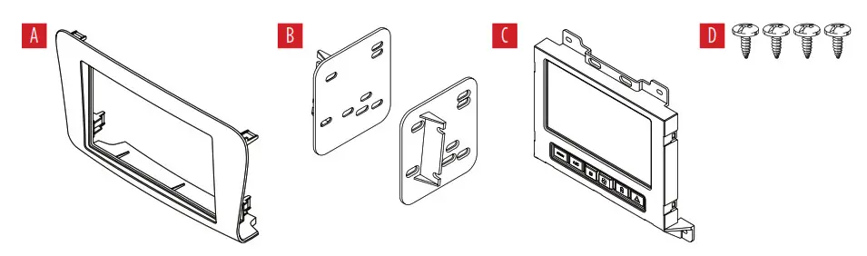 Metra 95-6552B ISO DDIN radio provision - KIT COMPONENTS