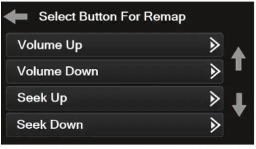 Metra 95-6552B ISO DDIN radio provision - Remap Buttons screen