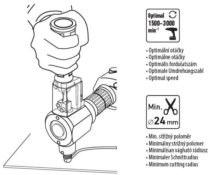EXTOL PREMIUM 8813654 Sheet Metal Nibbler and Jigsaw Drill Attachment 2