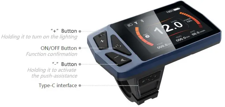 HUIYE B02U-N Electric Bicycle LCD Display-1