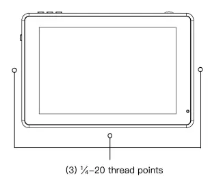 FEELWORLD 7″ Daylight Viewable Field Monitor F970 - Mount Points
