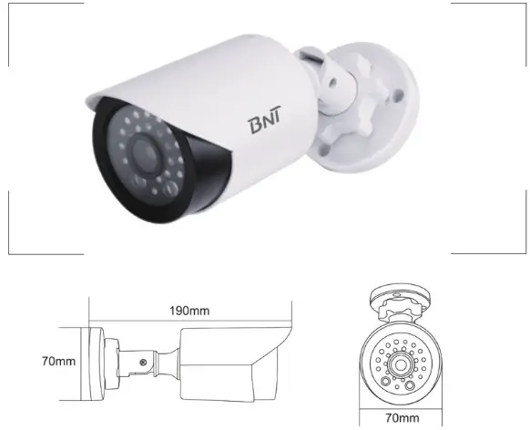 BNT 8595774953 Dummy Fake Security Camera with One Red LED Light - Cover