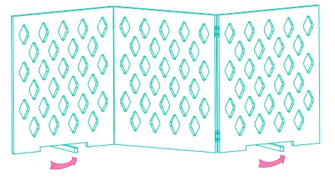 frisco-305154-Deco-Diamond-Shape-3-Panel-Dog-Gate-FIG-2