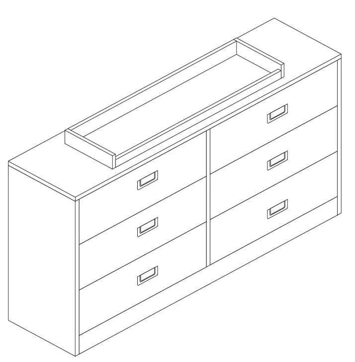 FUFU GAGA KF200068 Storage chest Gray 6-Drawer